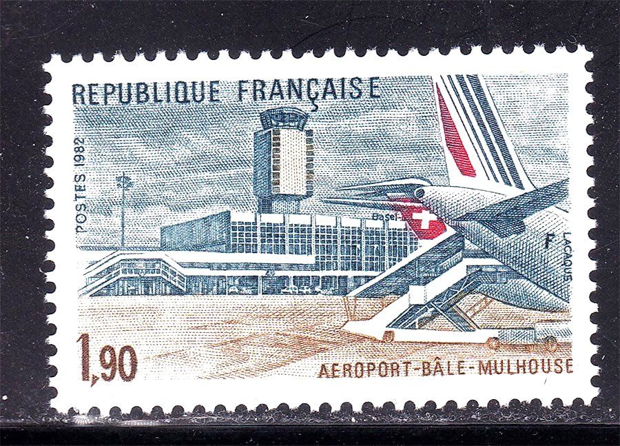 Авиация .  Франция   1982 г MNH - аэропорт - фото фото фото 0