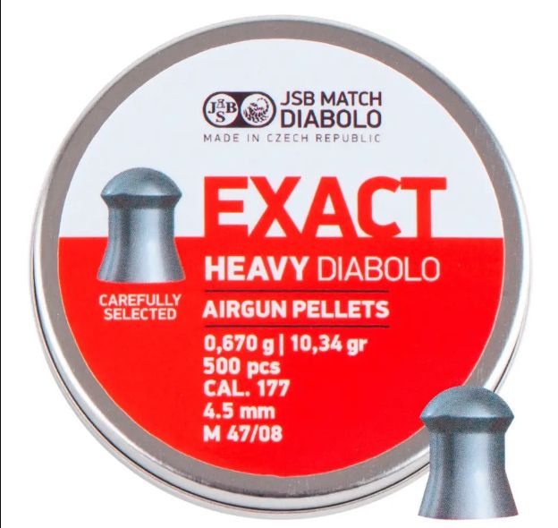 Кулі для пневматики JSB Diabolo Exact Heavy  (4,52мм, 0,67г, 500 шт) - фото фото фото 0