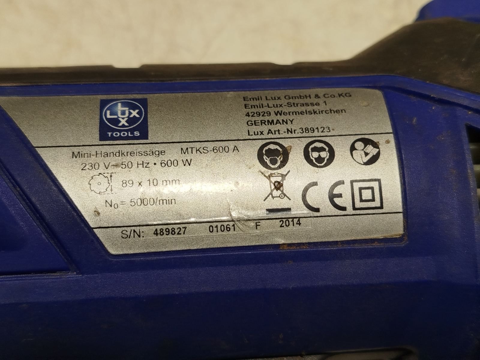 Електропила міні дискова LUX TOOLS 600w від 1грн - фото фото фото 5