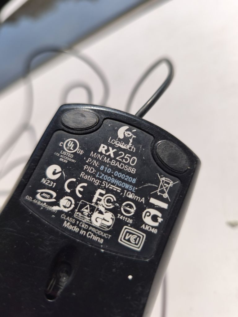 Мишка мышка Logitech rx 250 - фото фото фото 1