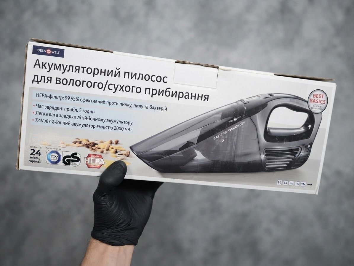 Ручний акумуляторний пилосос 3в1 ​Автомобільний пилосос для сухого/вологого прибирання ​Потужний ручний мініпилосос - фото фото фото 0