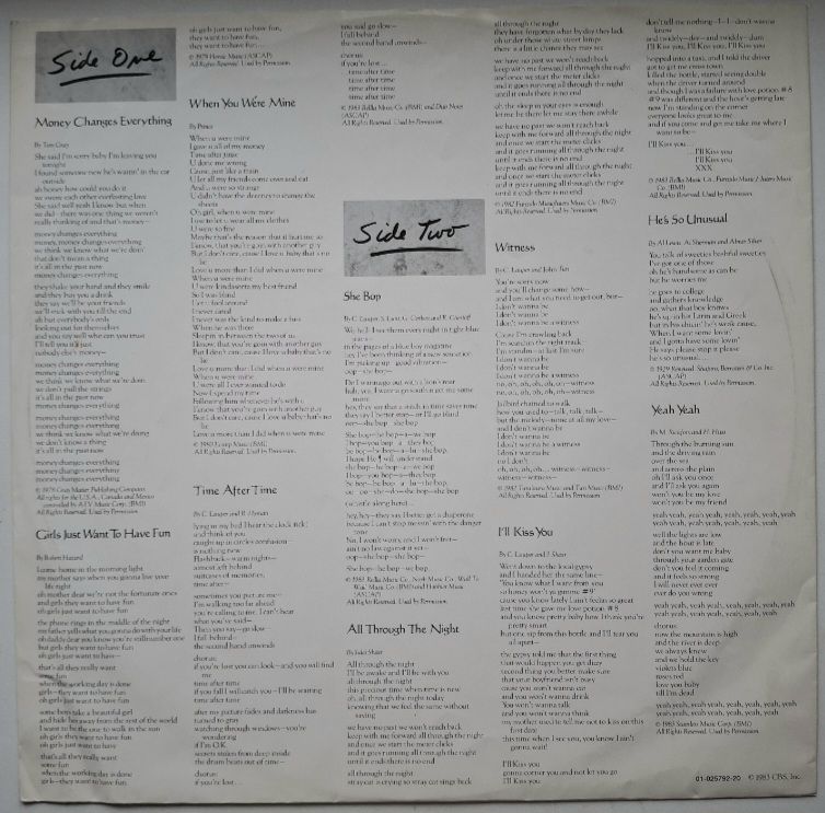 Cyndi Lauper - She's So Unusual - 1983.  (LP). 12. Vinyl. Пластинка. Holland. - фото фото фото 3