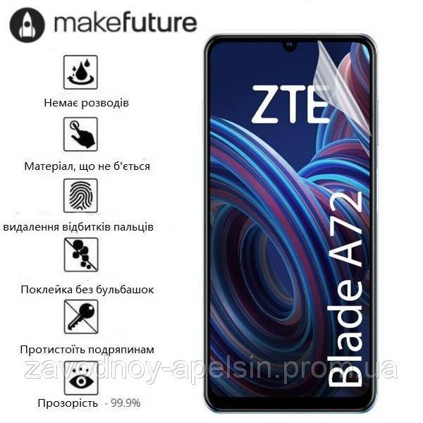Защитная пленка ZTE Blade A72 (Гидрогелевая) - фото фото фото 0