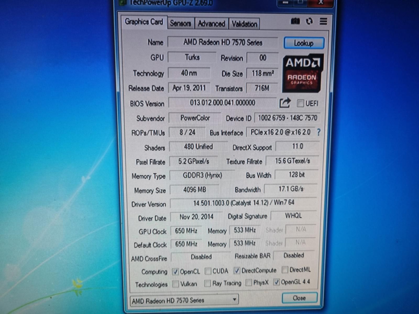 Відеокарта AMD ATI Radeon HD 7570  - 4096 Mb 128 Bit - фото фото фото 2