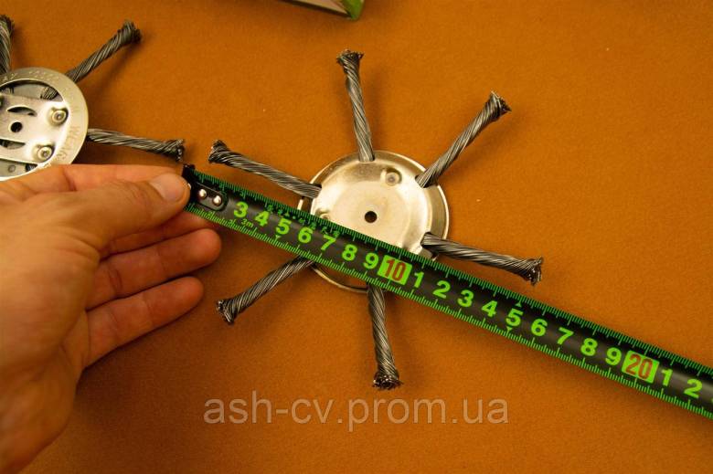Головка, для, тримера, бензокоси, коси, із сталевого дроту, 15 см, отвір 5 мм - фото фото фото 3