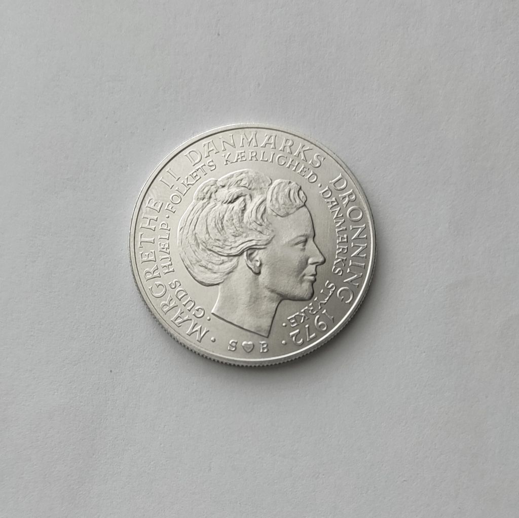 10 КРОН ДАНИЯ 1972 состояние UNC серебро - фото фото фото 2