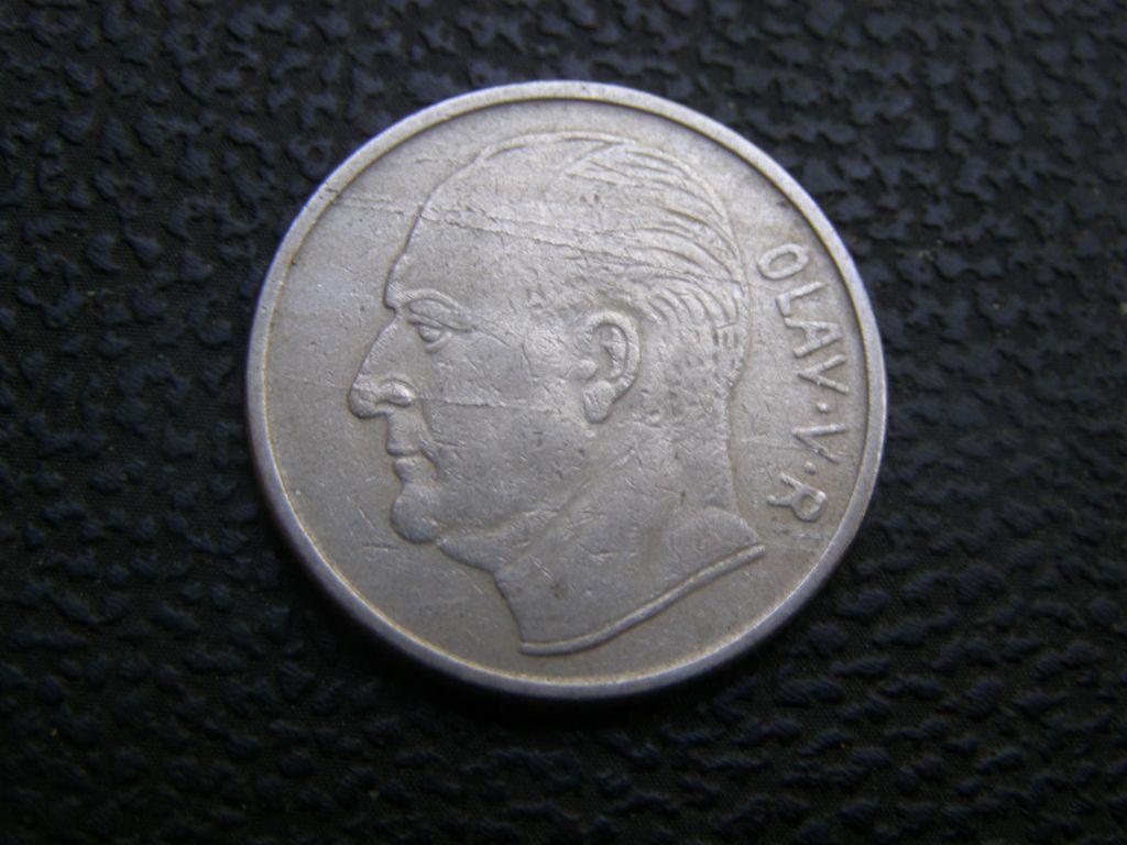 1 крона  Норвегия 1965 г - фото фото фото 1