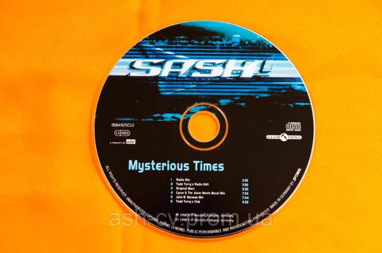 Музичний диск CD. SASH - Mysterious Times - фото фото фото 0