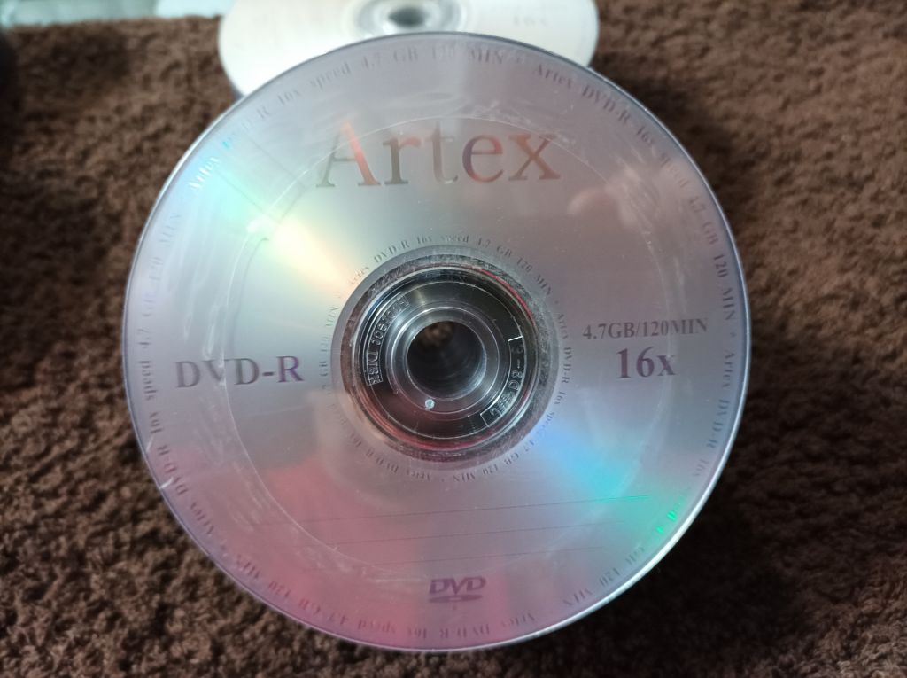 ARTEX 50 шт.DVD-R 4,7GB/120MIN/16 в балке.Тайвань. - фото фото фото 5