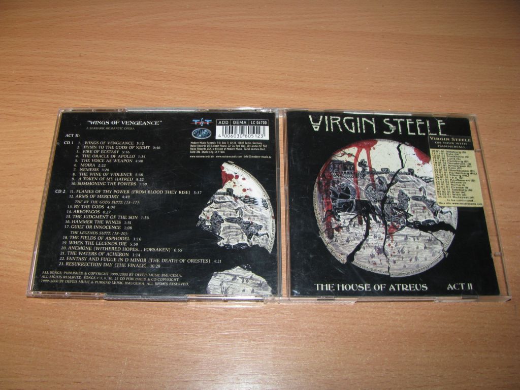 VIRGIN STEELE - The House Of Atreus - Act II  (2000 T&amp;T 2CD) - фото фото фото 0