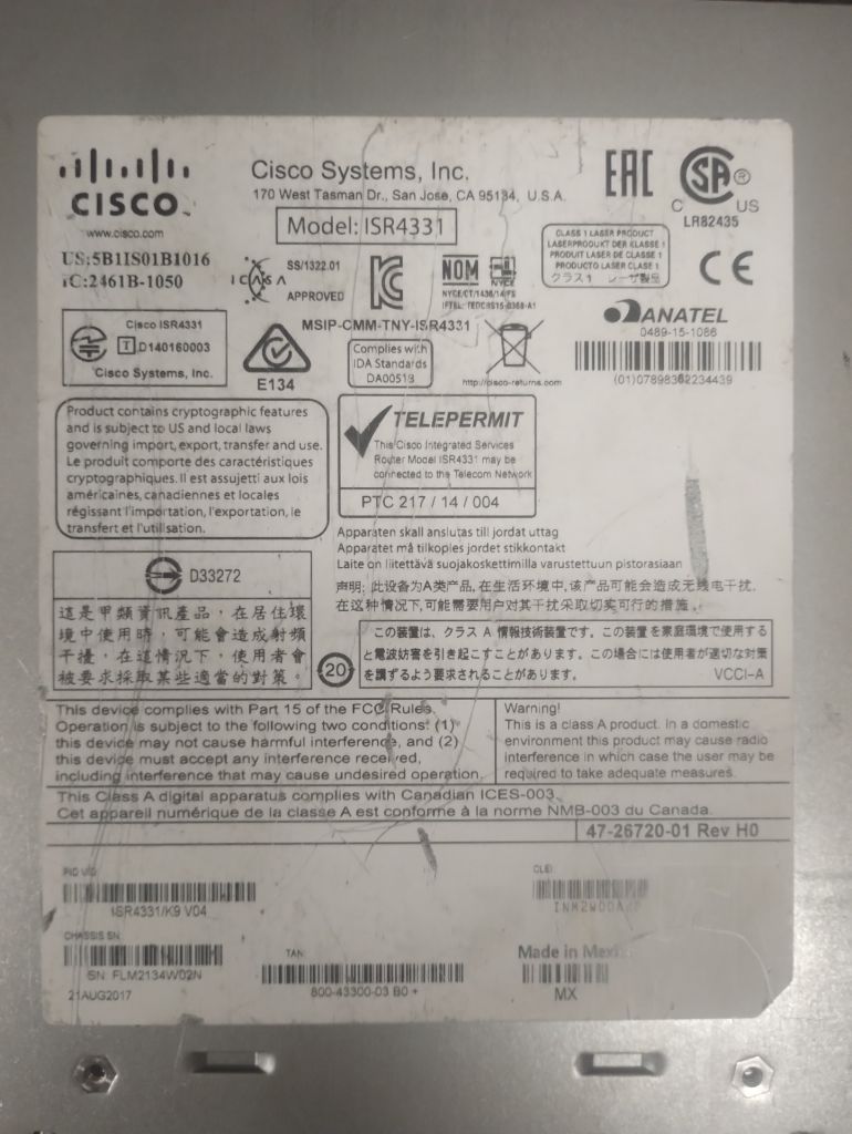 Маршрутизатор Cisco ISR 4331 / K9 V04    (ISR4331/K9) — Enterprise Router 1U - фото фото фото 3