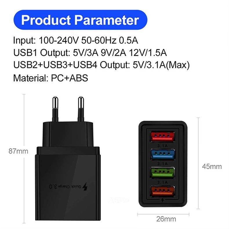 Зарядка 4xUSB 3.1 A - фото фото фото 5