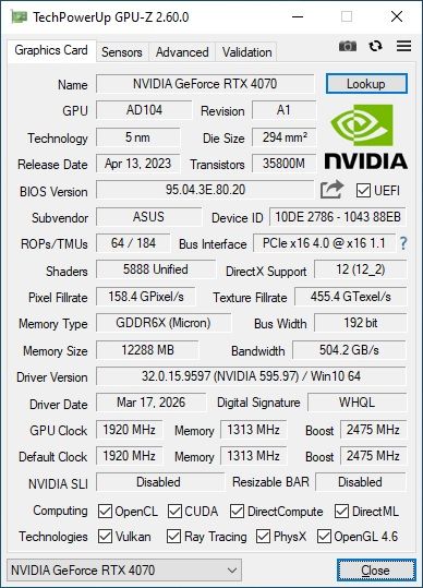 Продам Asus Tuf GeForce RTX 4070-12G GAMING ОФІЦІЙНА ГАРАНТІЯ - фото фото фото 13