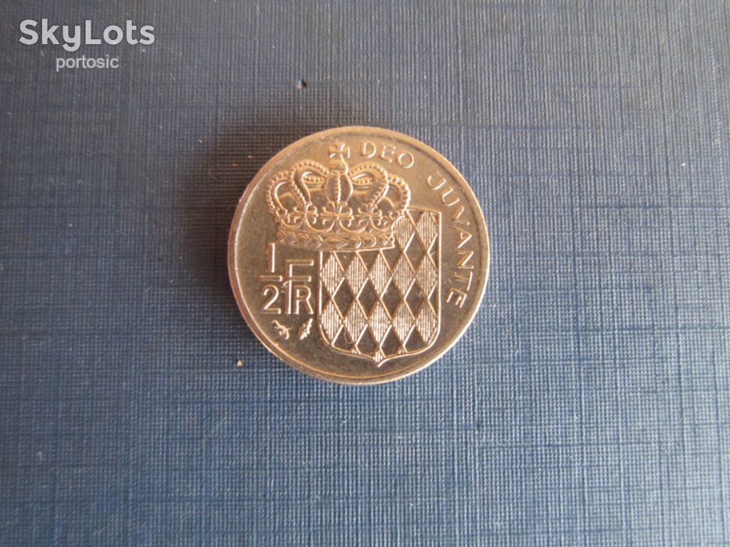 Монета 1/2 половина франка Монако 1979 - фото фото фото 0