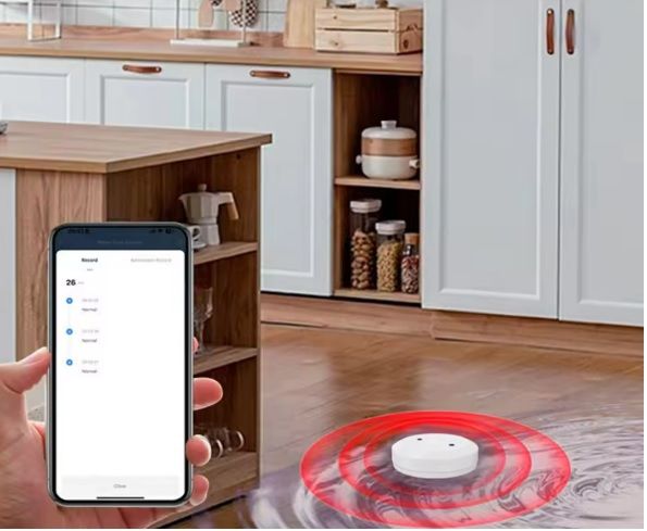 Беспроводной охранный датчик воды, потопа протечки утечки затопления, Tuya Zigbee - фото фото фото 1
