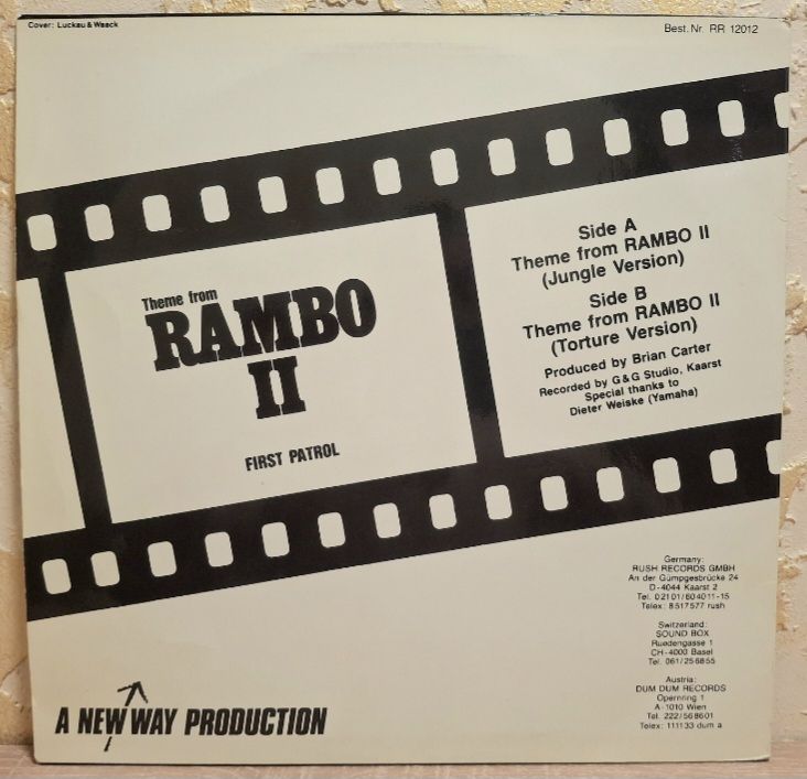 Stallone - Rambo II. First Patrol - 1985.  (EP). 12. Vinyl. Пластинка. Germany. - фото фото фото 1