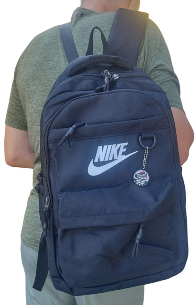 На 3 відділа шкільний спортивний рюкзак Nike  молодіжний стильний  міський чорний. - фото фото фото 5