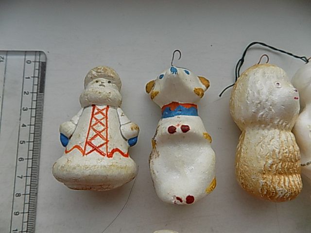 Елочные игрушки СССР Ёжик Индюк Курица Медведь Космонавт Снегурочка Собака Хотабыч плотный пенопласт - фото фото фото 2