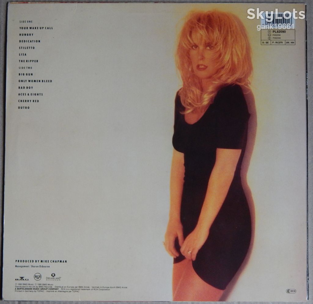 Lita Ford – Stiletto  (RCA – PL 82090, Germany) insert NM-/NM- - фото фото фото 1