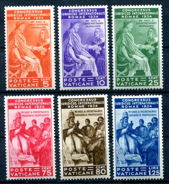 ВАТИКАН. 1935 г. Michel №№45-50 - 800 evro MNH, MLH. РЕДКОСТЬ. - фото фото фото 0