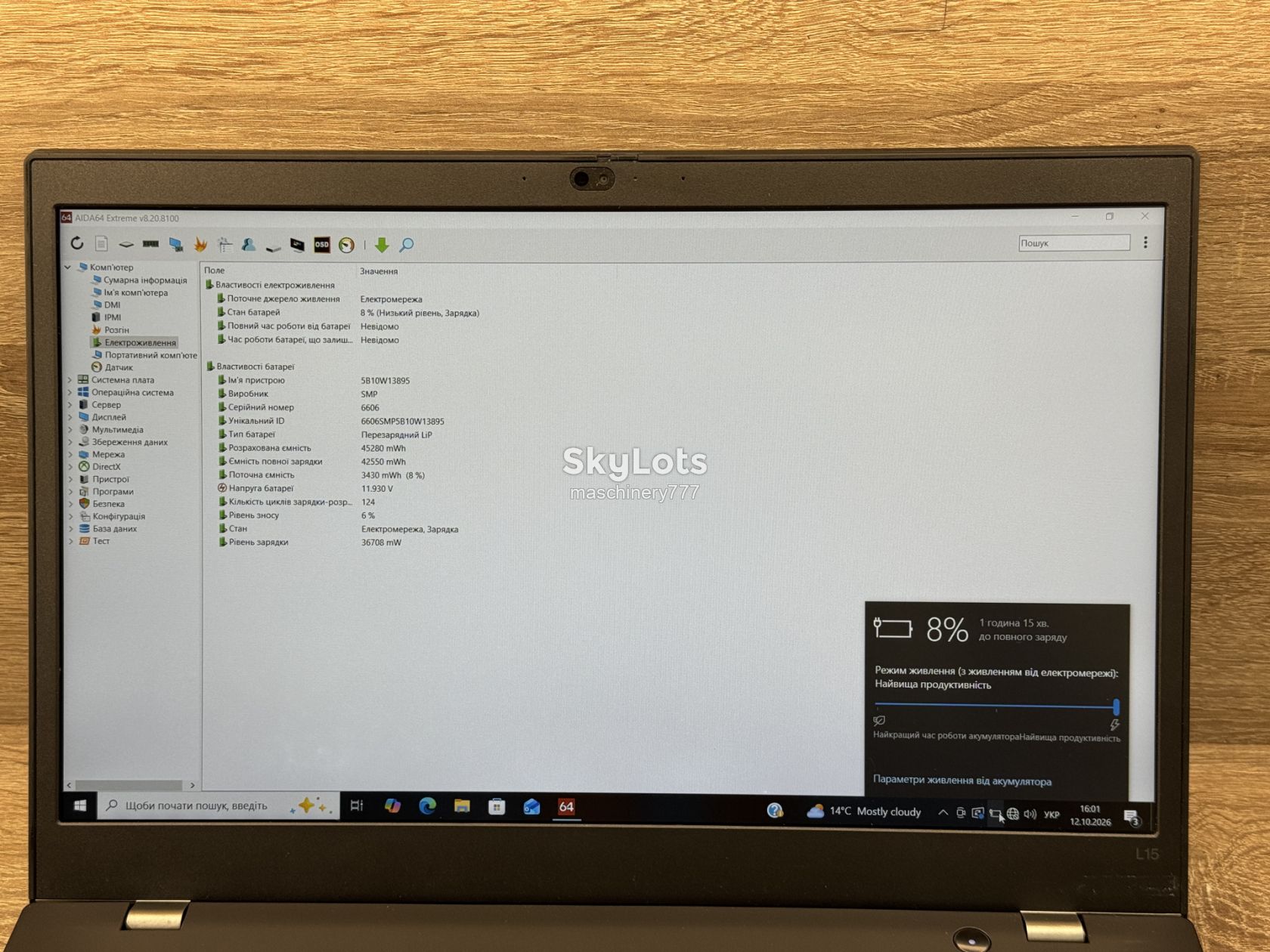 ноутбук lenovo Thinkpad l15 gen1-intel core i5-10gen-4gb ram ddr4-№ss206 - фото фото фото 10