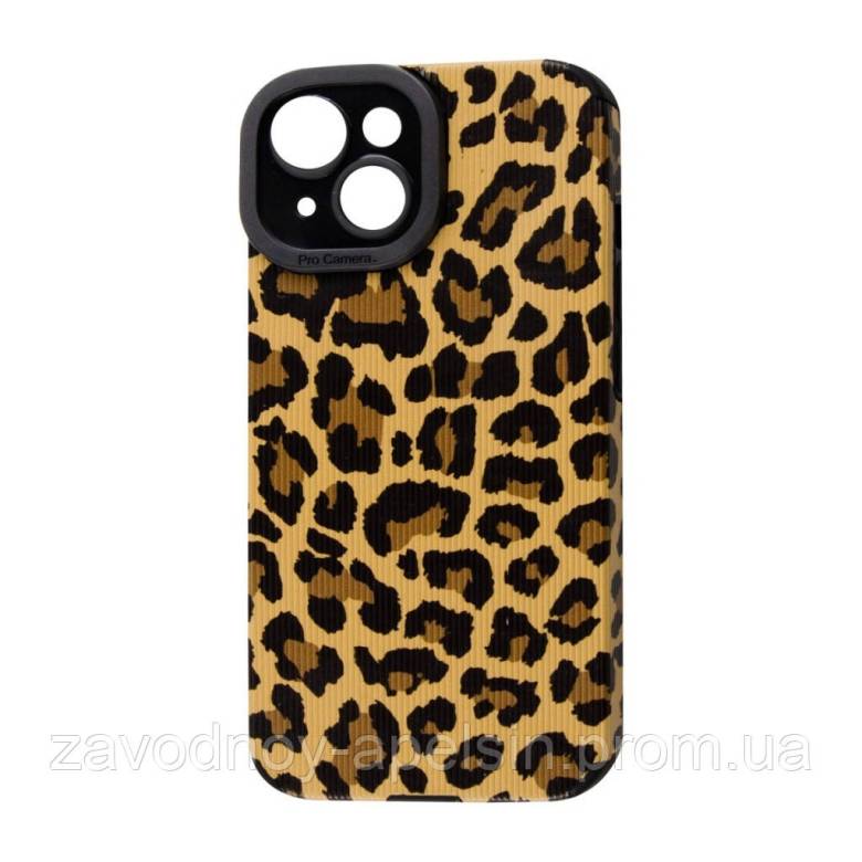 Iphone 15 Чехол силиконовый Защита камеры (леопардовый) - фото фото фото 0