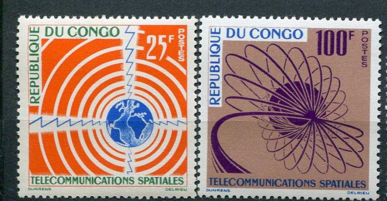 Конго  Congo - Brazzaville 1963 Mi 30-31  Space communication MNH - фото фото фото 0