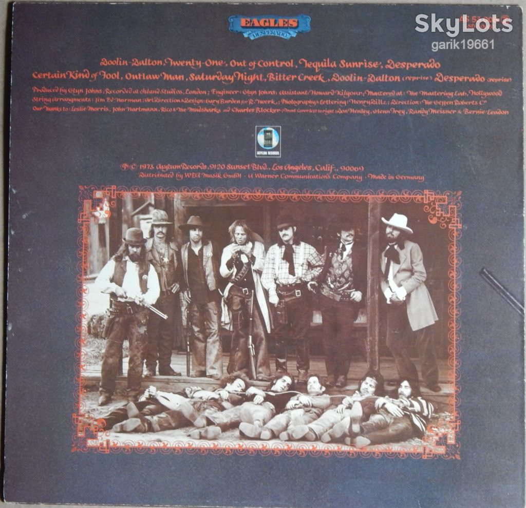 Eagles – Desperado  (Asylum Records – AS 53 008, Germany) EX+/NM- - фото фото фото 1