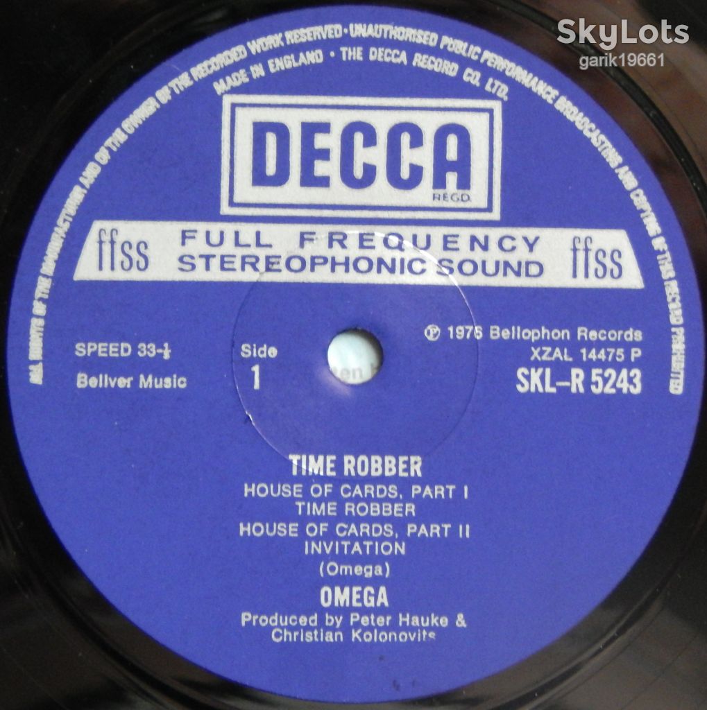 Omega  – Time Robber  (Decca – SKL-R 5243, UK) NM-/NM- - фото фото фото 2