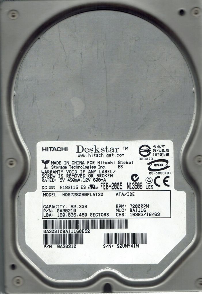 Диск hitachi hds728080plat20 - фото фото фото 0