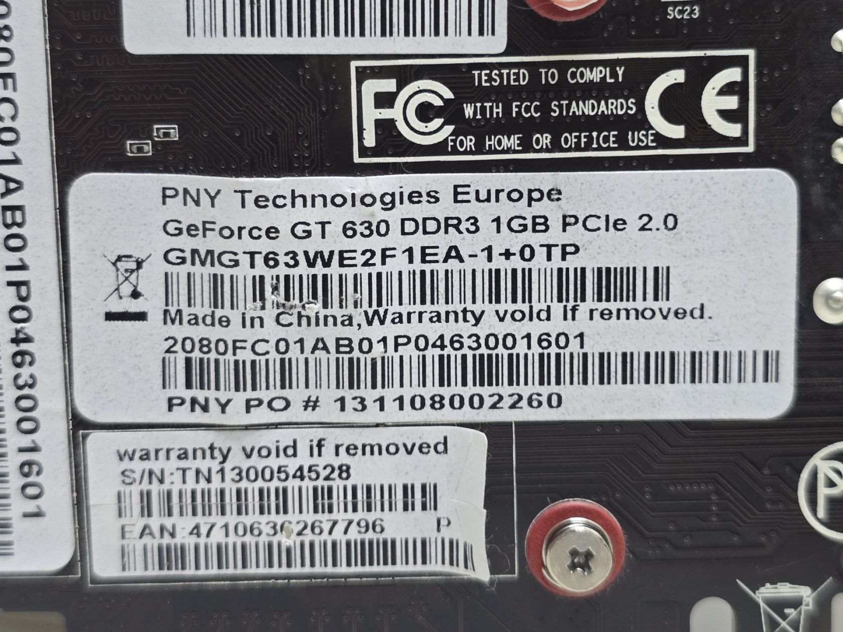 Відеокарта PNY GeForce GT 630 1GB  (1GB,GDDR3,64 Bit,HDMI,PCI-Ex 8x,Б/у) - фото фото фото 3