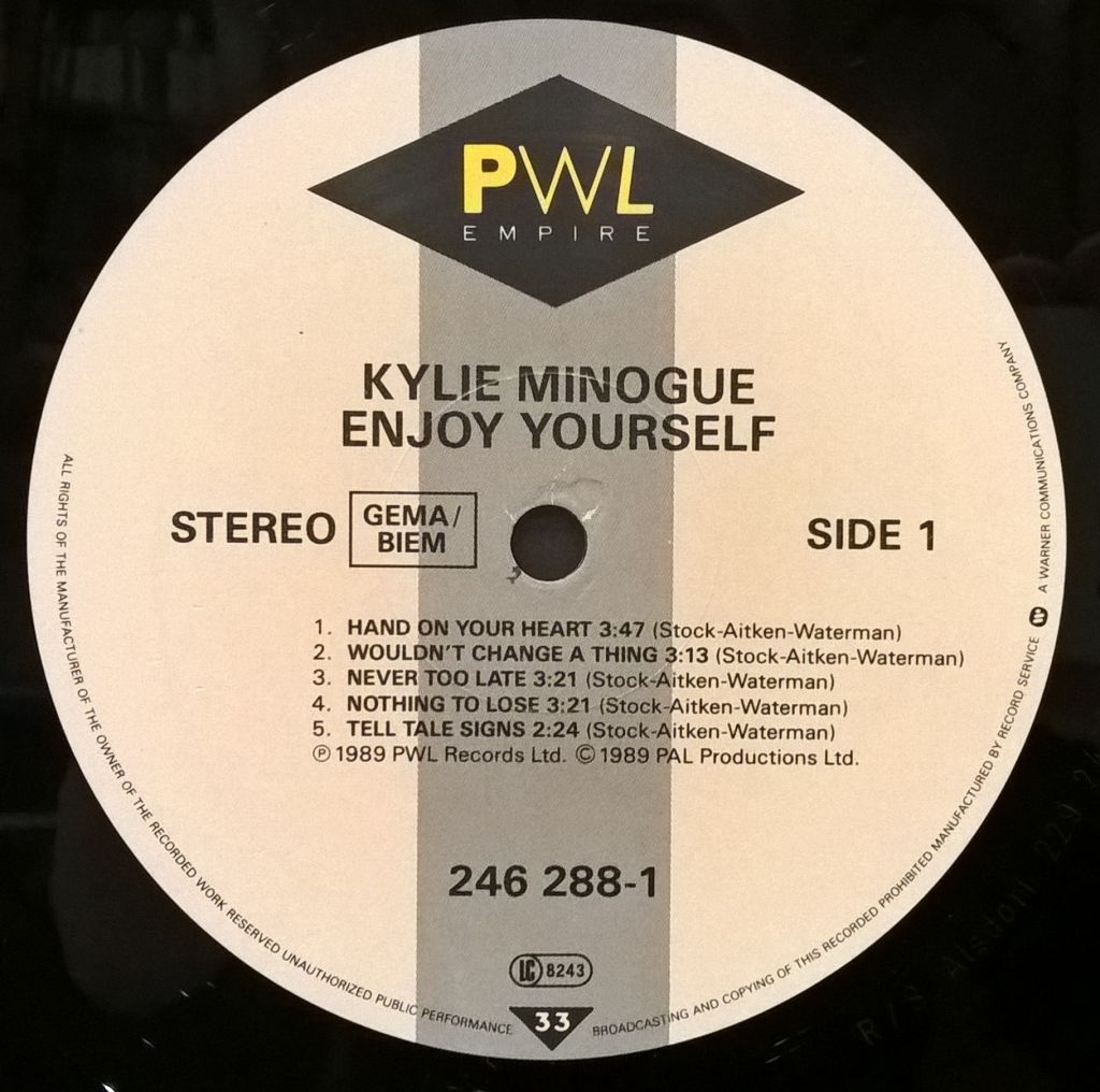 Kylie Minogue - Enjoy Yourself - 1989.   (LP). 12. Vinyl. Пластинка. Germany - фото фото фото 6