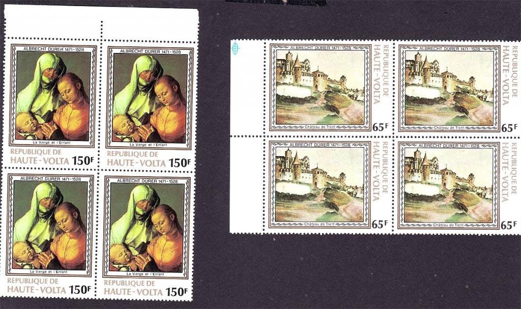 NM Искусство . Верхняя Вольта  1978 г  MNH - квартблоки - фото фото фото 0