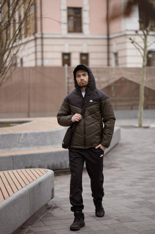 Комплект мужской: куртка Active TNF черно-хаки + штаны TNF черные. БАРСЕТКА TNF У ПОДАРУНОК! - фото фото фото 7