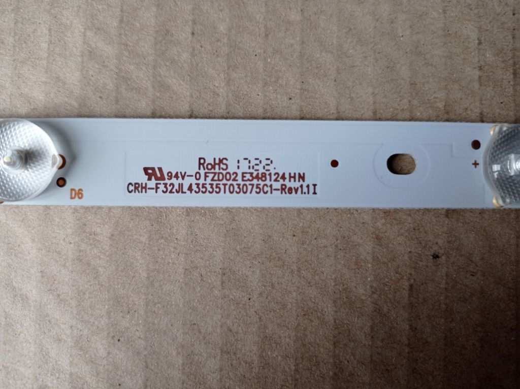 Планка пісвітки LED TV 32" 7LED  CRH-F32JL43535T03075C1-Rev1.1I - фото фото фото 1