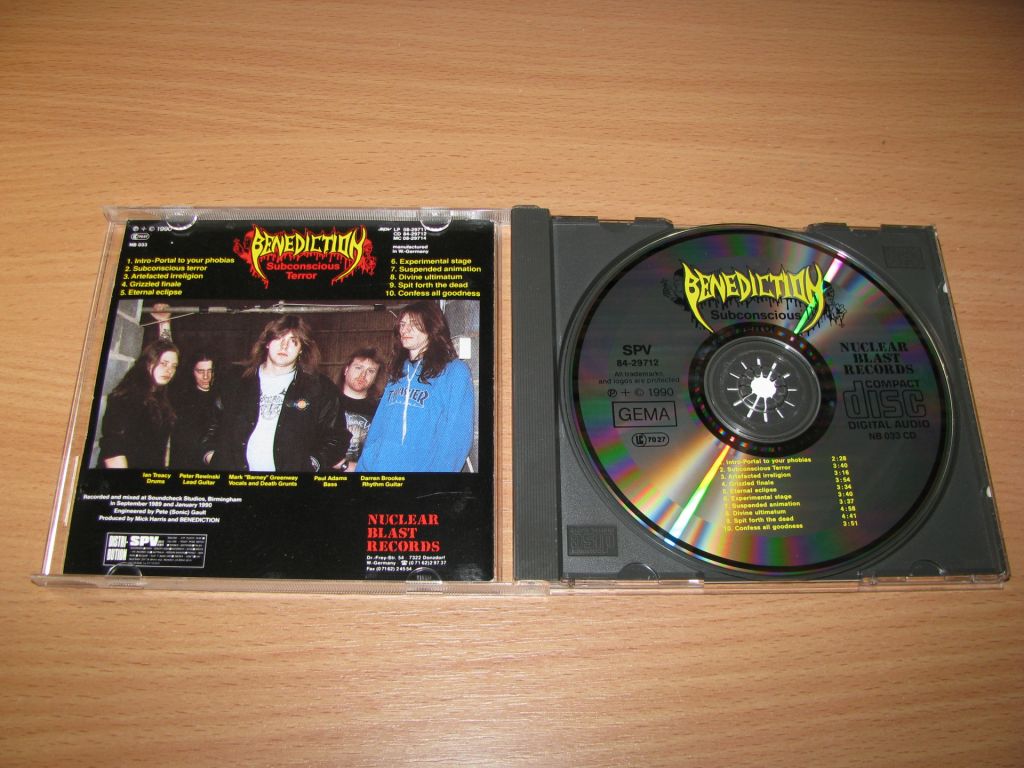 BENEDICTION - Subconscious Terror  (1990 Nuclear Blast 1st press) - фото фото фото 1