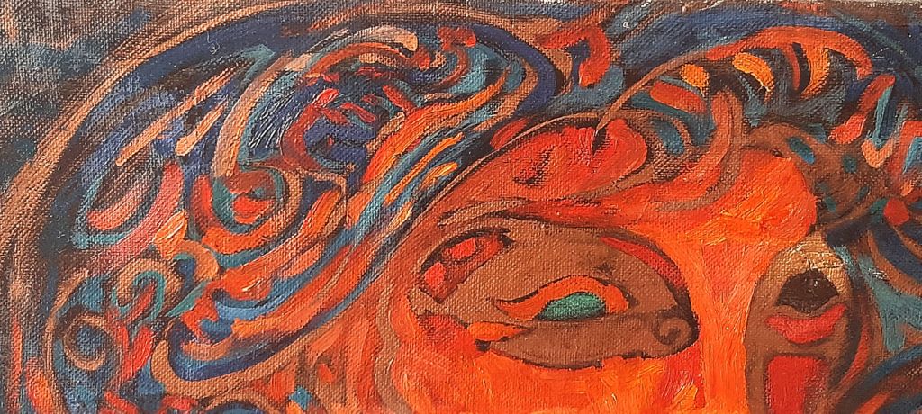 Абстракция "Рыжая", 2002г.  Юрий Гандера. - фото фото фото 2