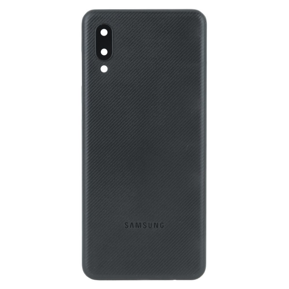 Задня частина корпусу Samsung Galaxy A02 SM-A022 Black  (з склом камери) - фото фото фото 0