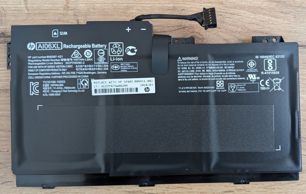 Оригінальна батарея для ноутбука HP ZBook 17 G3 AI06XL - фото фото фото 0