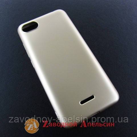 Xiaomi Redmi 6A защитный чехол Soft touch gold - фото фото фото 0