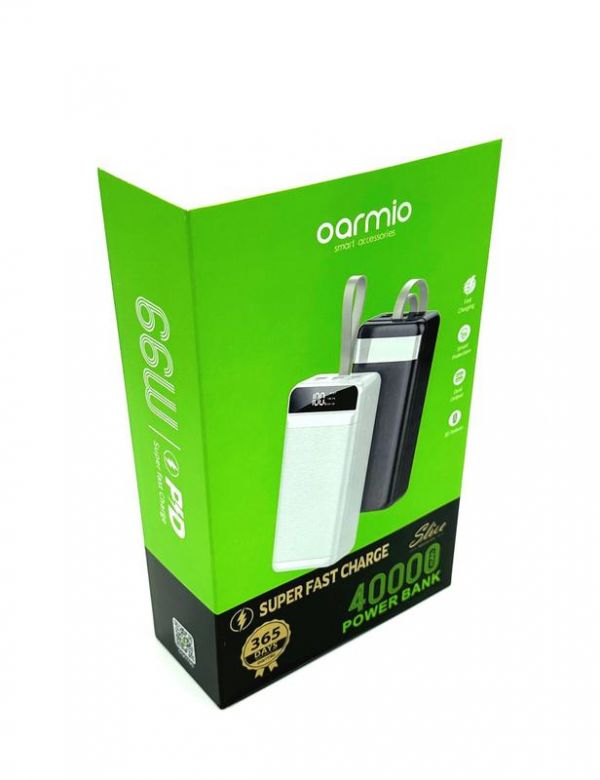 Power Bank OARMIO MXQ-M131A  (40000 mAh/66W PD/3USB) + LED Чорна - фото фото фото 2
