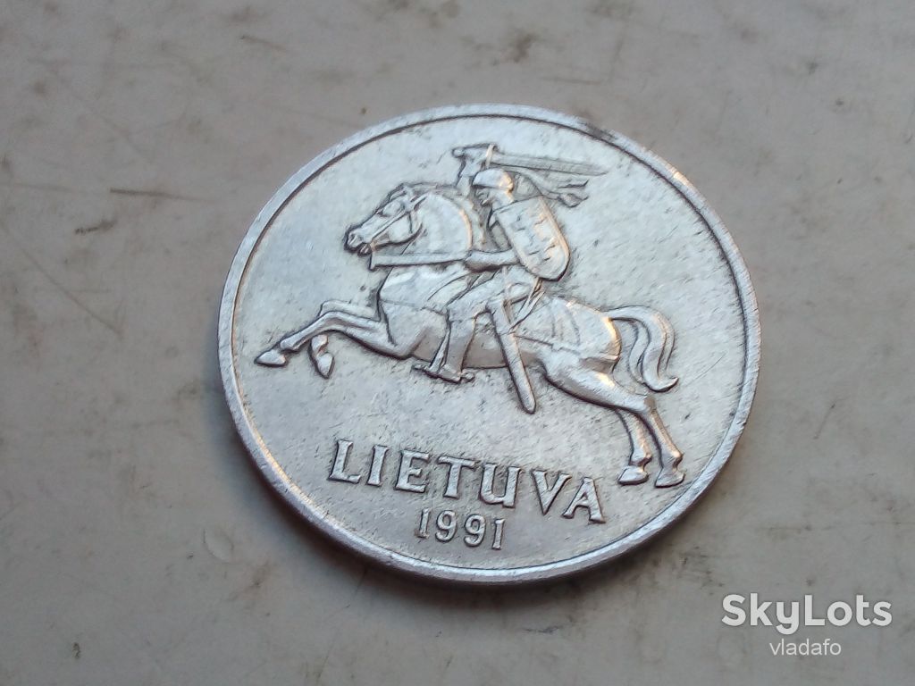 2 цента Литва 1991г. - фото фото фото 3