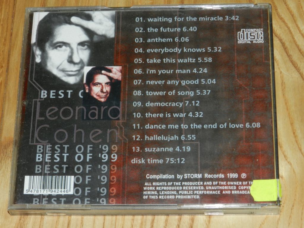 CD  Leonard Cohen - Best Of - фото фото фото 4