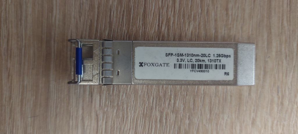 Модуль SFP 1Gbps WDM FoxGate SFP-1SM-1310nm-20LC код.4077 - фото фото фото 0