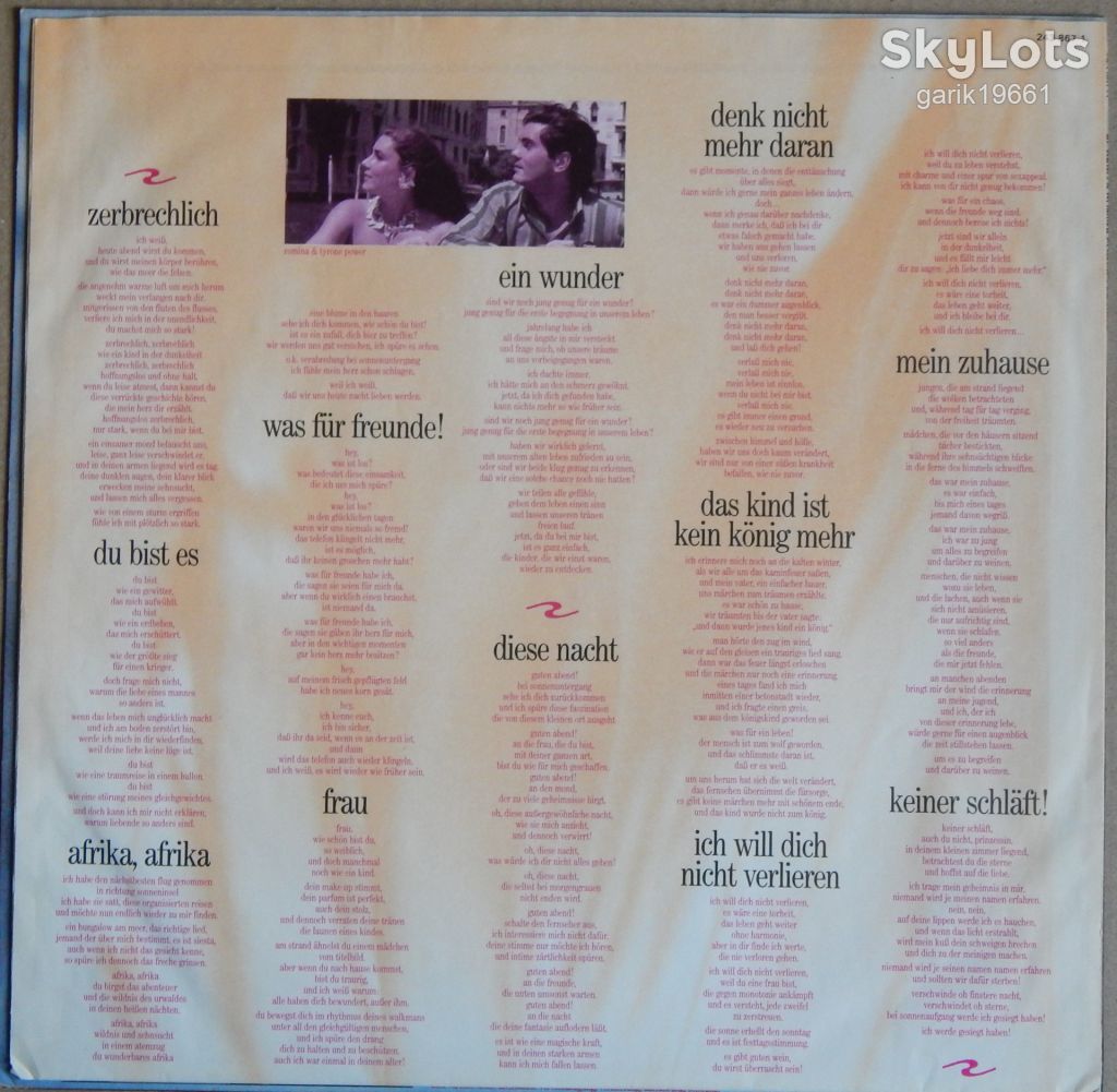 Al Bano &amp; Romina Power – Fragile  (WEA – 243 867-1, Germany) insert NM-/NM- - фото фото фото 2