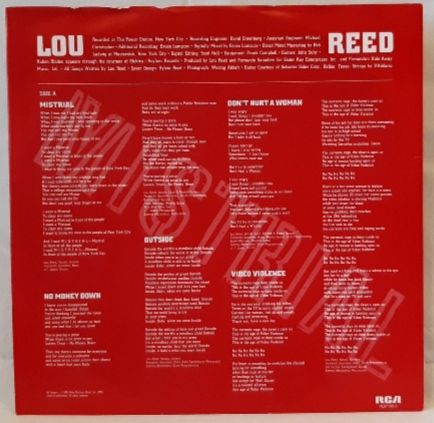 Lou Reed - Mistrial - 1986.  (LP). 12. Vinyl. Пластинка. Germany. - фото фото фото 2