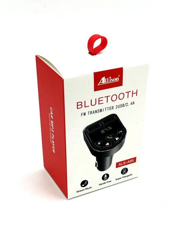 FM модулятор ALS-A85 Bluetooth  зарядка  (2USB/5V/2.4A) Чорний - фото фото фото 0