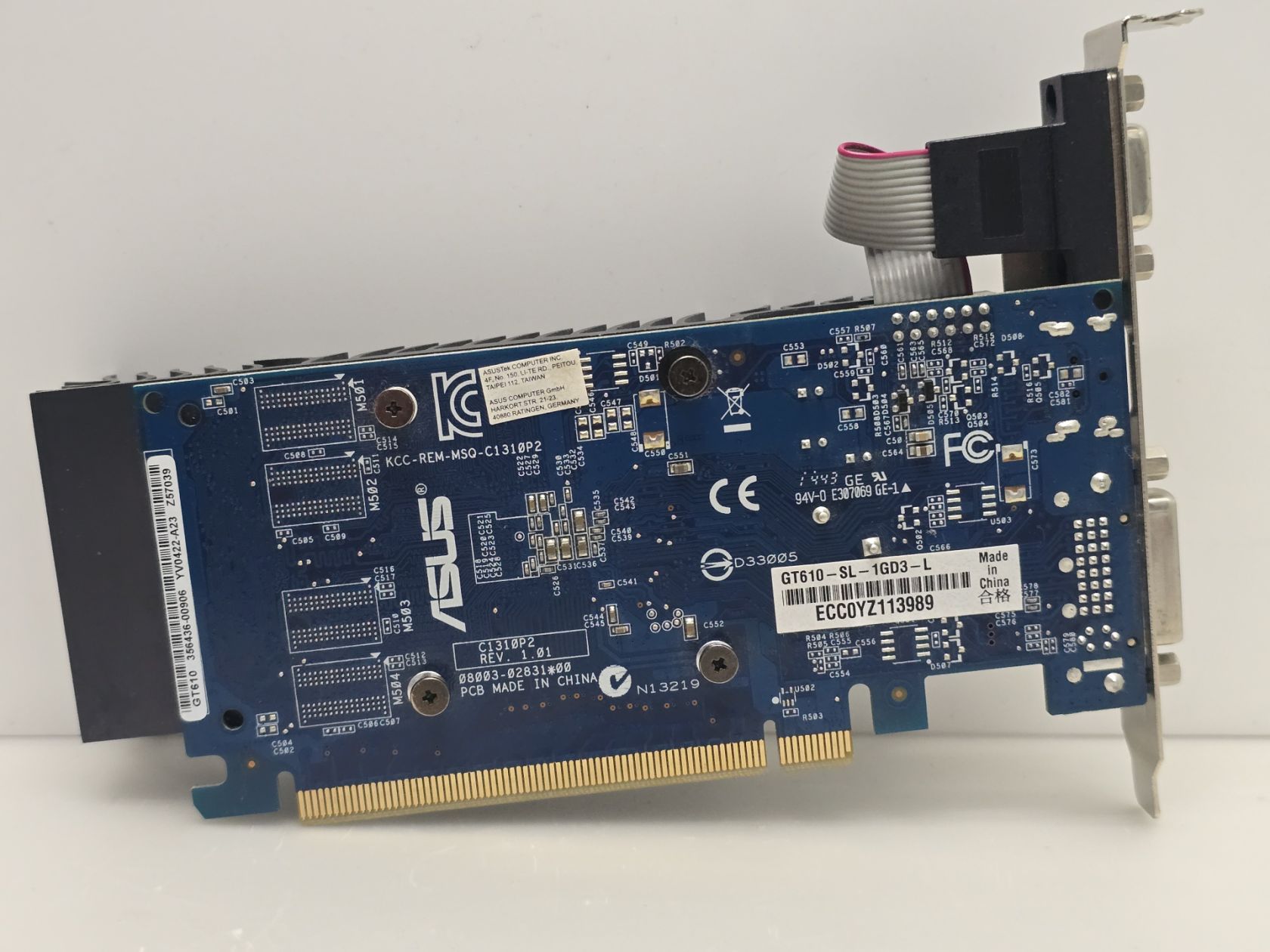 Видеокарта ASUS GeForce GT 610 1GB  (1Gb,GDDR3,64 Bit,HDMI,PCI-Ex,Б/у) - фото фото фото 2