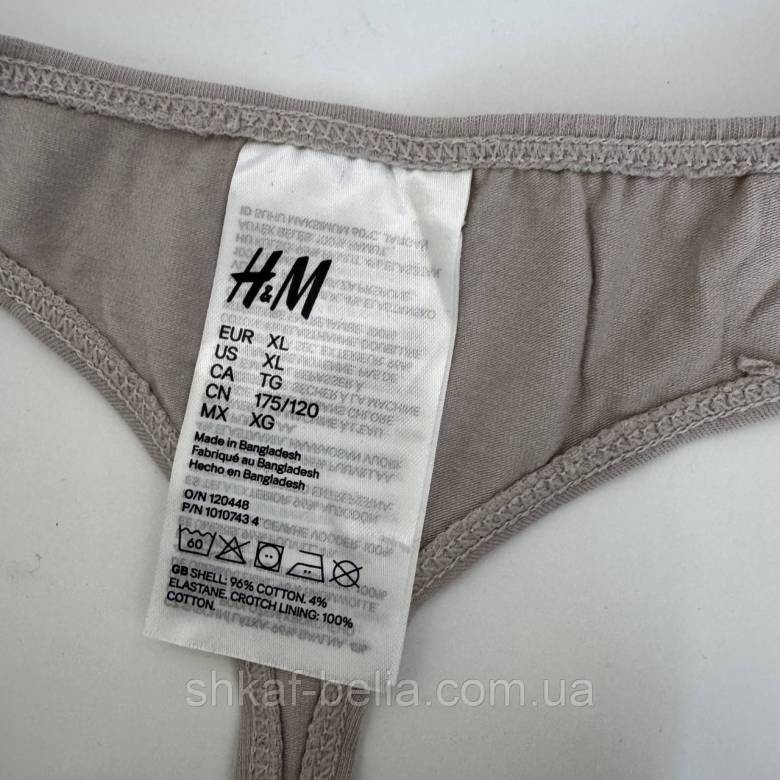 Трусики стринги 54 XL р H&amp;amp;M Хлопок - фото фото фото 3