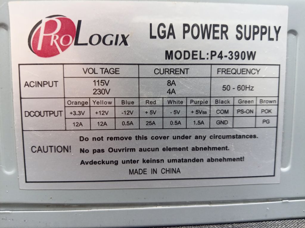 Б/У Блок живлення PROLOGIX model P4-390W 80FAN код Б309 - фото фото фото 2
